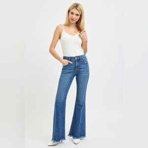 RISEN Mid Rise Flare Side Seam Detailing Jeans🆕